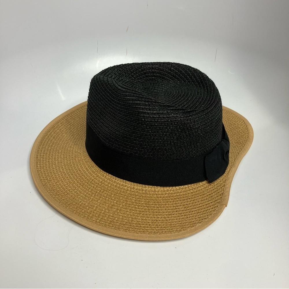 Magid‎ hats tan & black sunhat 100% paper